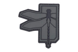 Haley Strategic Dragonfly Morale Patch in Disruptive Grey features PVC rubber construction